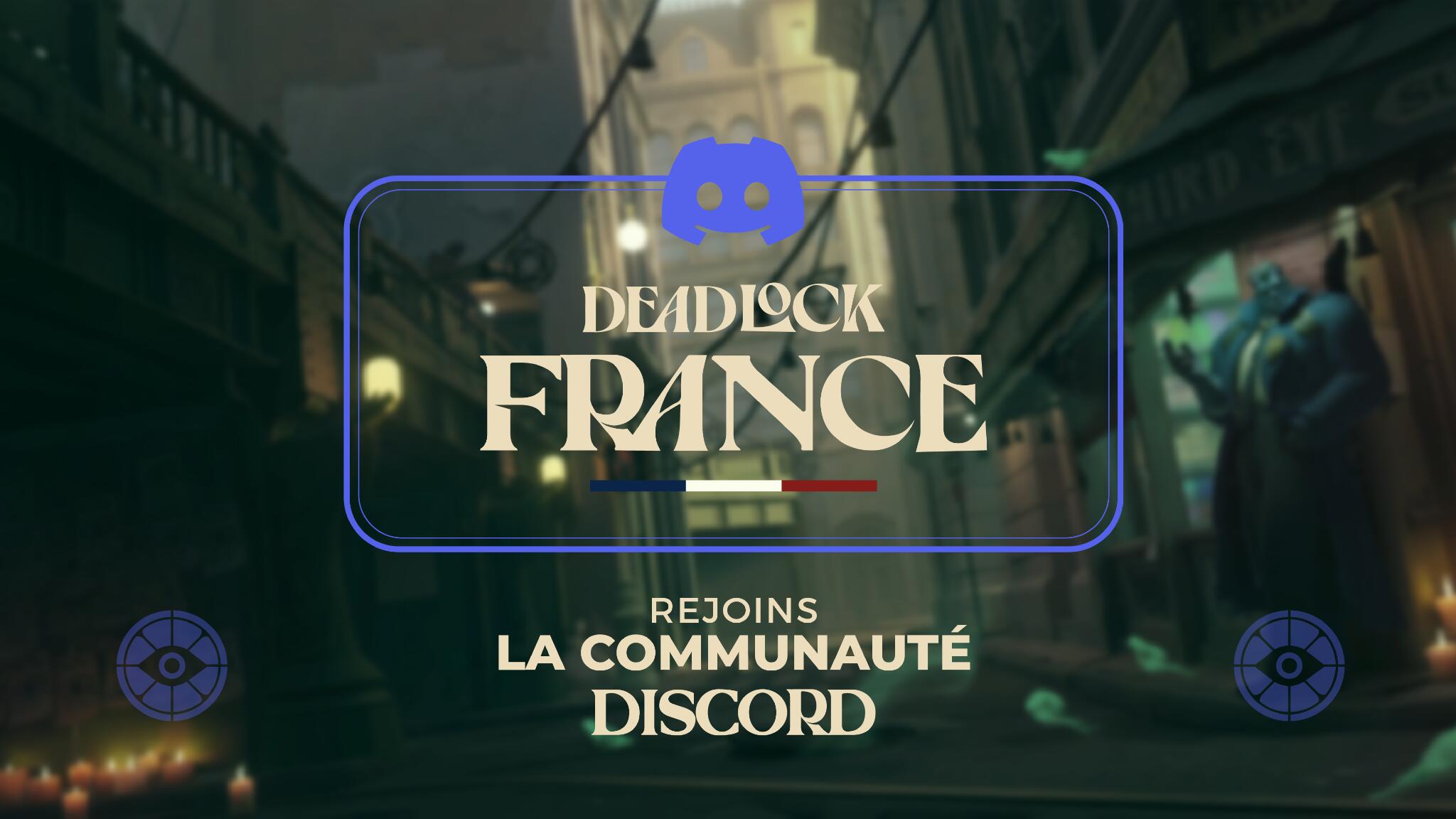 Discovery splash banner for Deadlock France Discord server