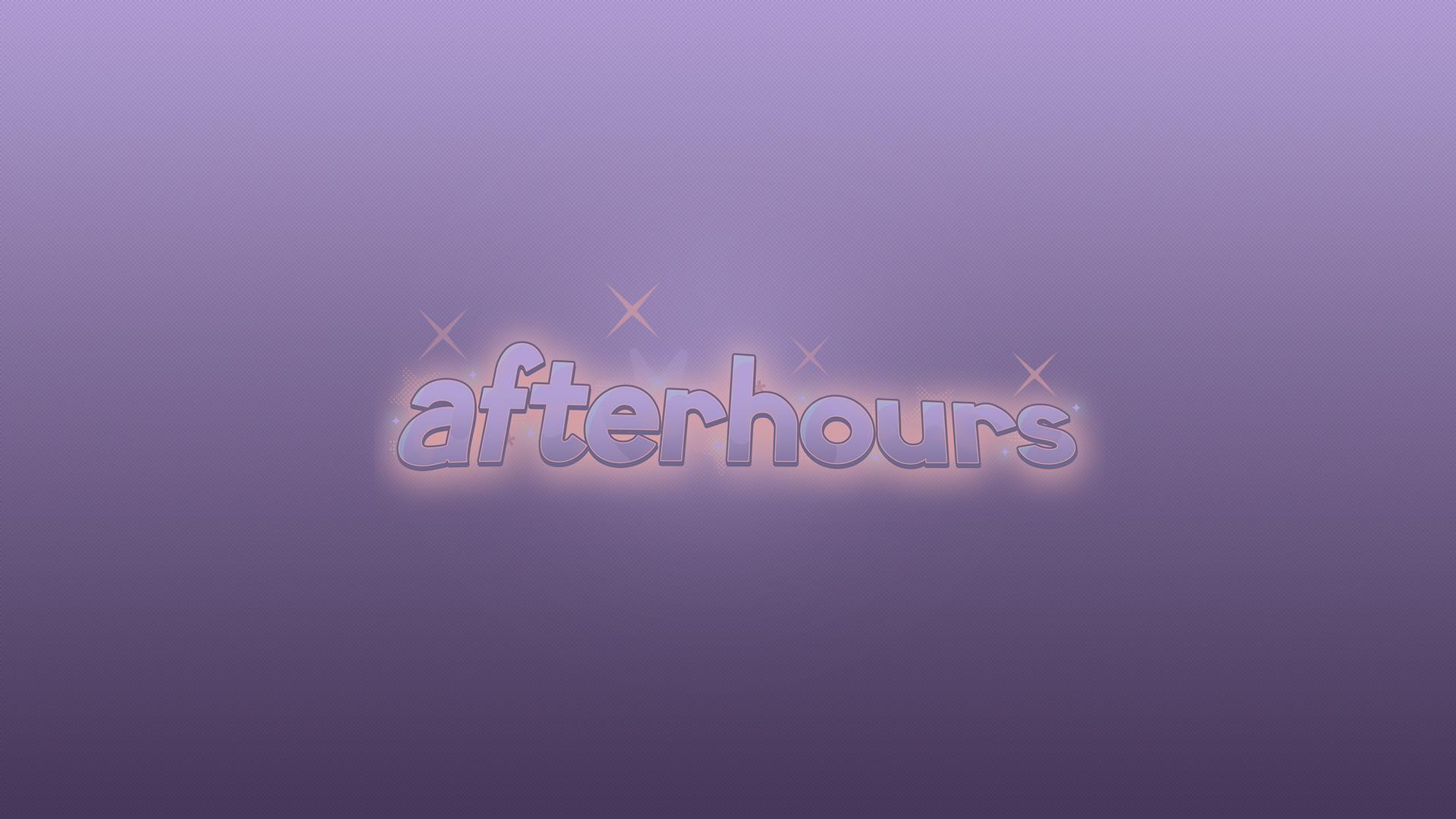 Discovery splash banner for ⋆。˚ afterhours ☾ ⋆ ⊹ social ・ chill ・ vc ・ tags ・ emotes Discord server