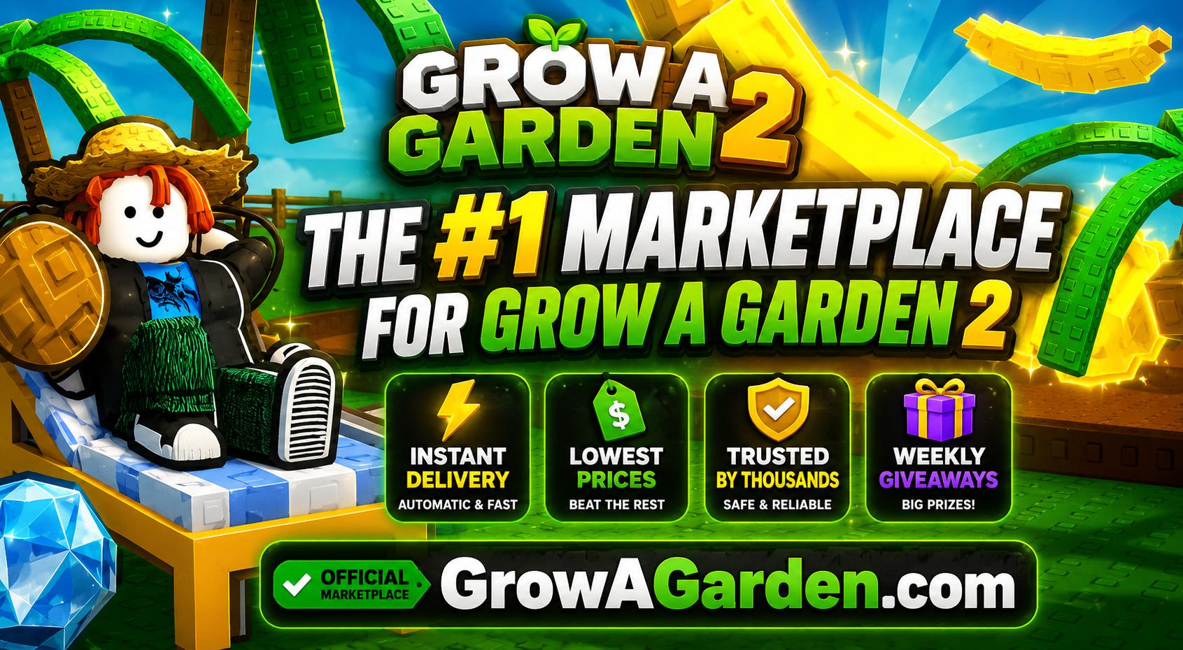 Discovery splash banner for GrowAGarden.com | Community Discord server
