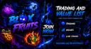 Discovery splash banner for Blox Fruits Trading & Help Discord server