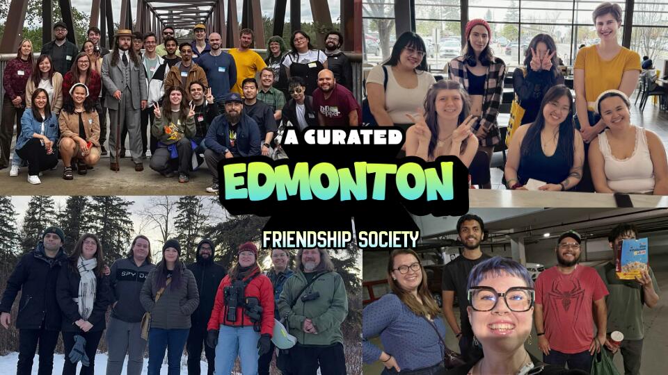 Discovery splash banner for A Curated Edmonton: Friendship Society Discord server