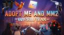Discovery splash banner for Adoptme + Mm2 | Trade + Crosstrade Values Discord server