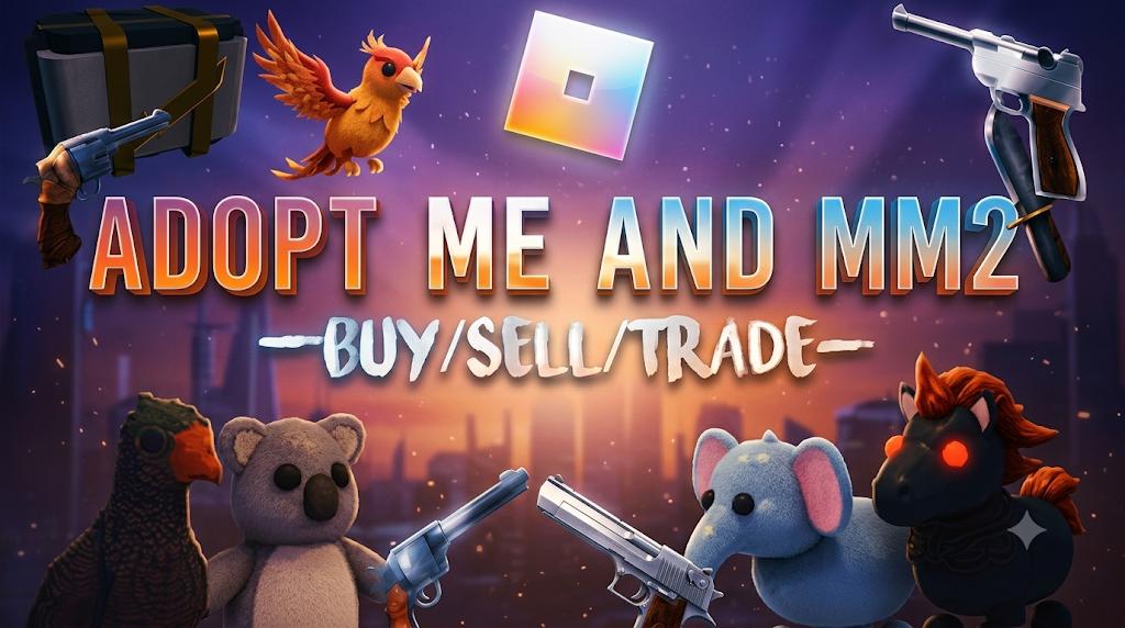 Discovery splash banner for Adoptme + Mm2 | Trade + Crosstrade Values Discord server