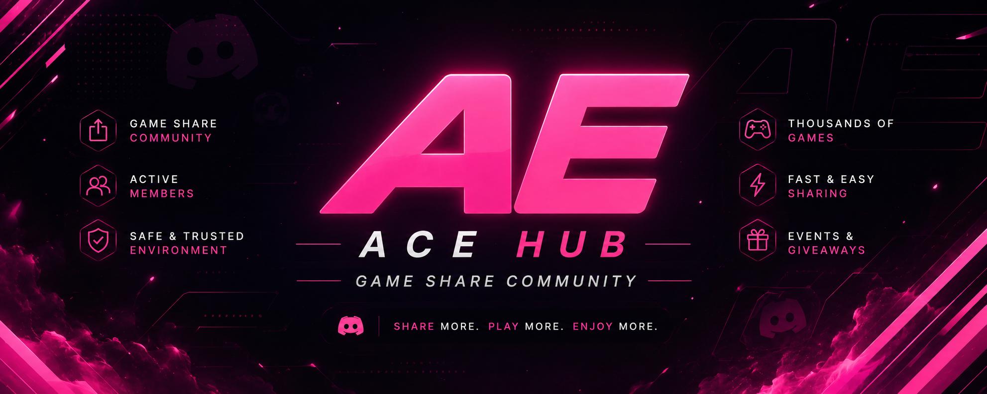 Discovery splash banner for Ace Hub™ Discord server