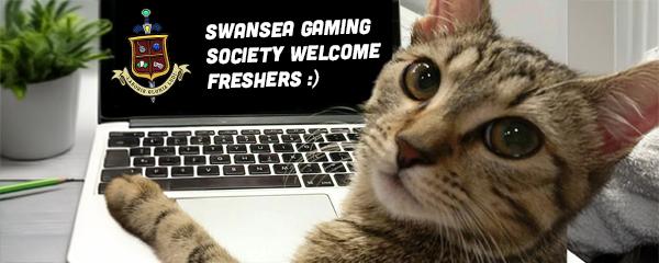 Discovery splash banner for Swansea University Gaming Society Discord server