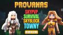 Discovery splash banner for Provanas | Minecraft #SMP #Skyblock #Survival #BoxPvP #Towny Discord server