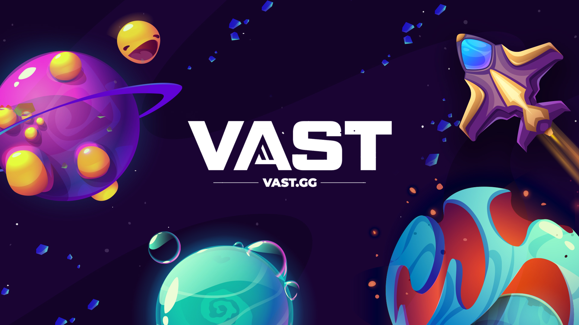 Discovery splash banner for VAST.gg Discord server