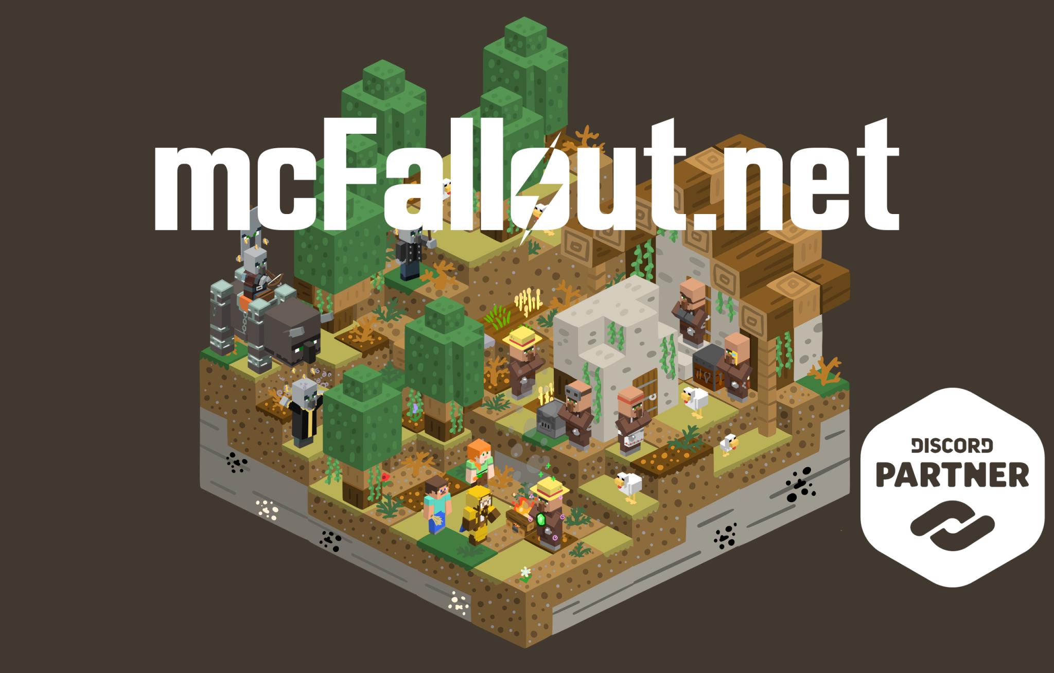 Discovery splash banner for 廢土伺服器 mcFallout.net - Minecraft Discord server