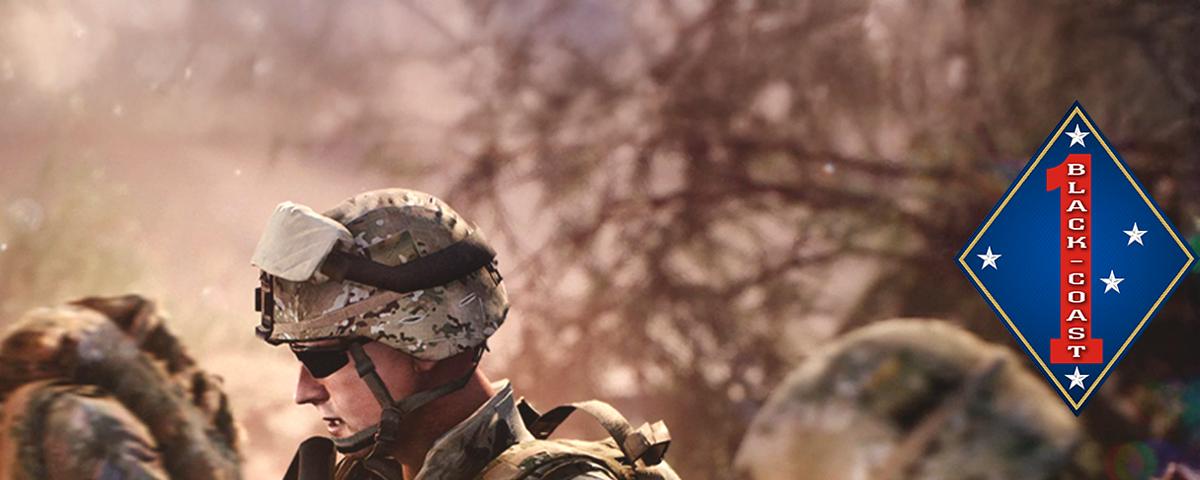 Discovery splash banner for 1st Marine Division Discord server