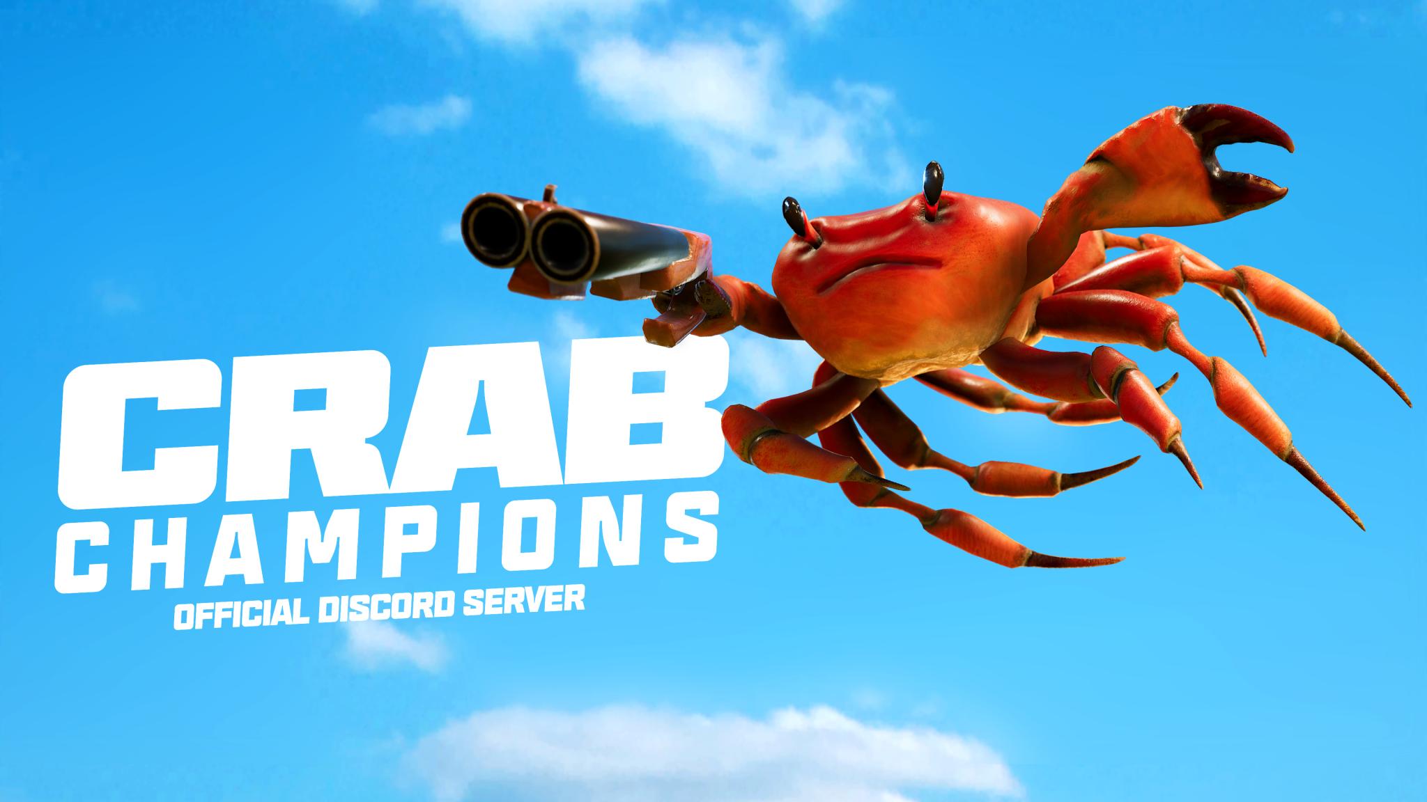Discovery splash banner for Crab Champions Discord server