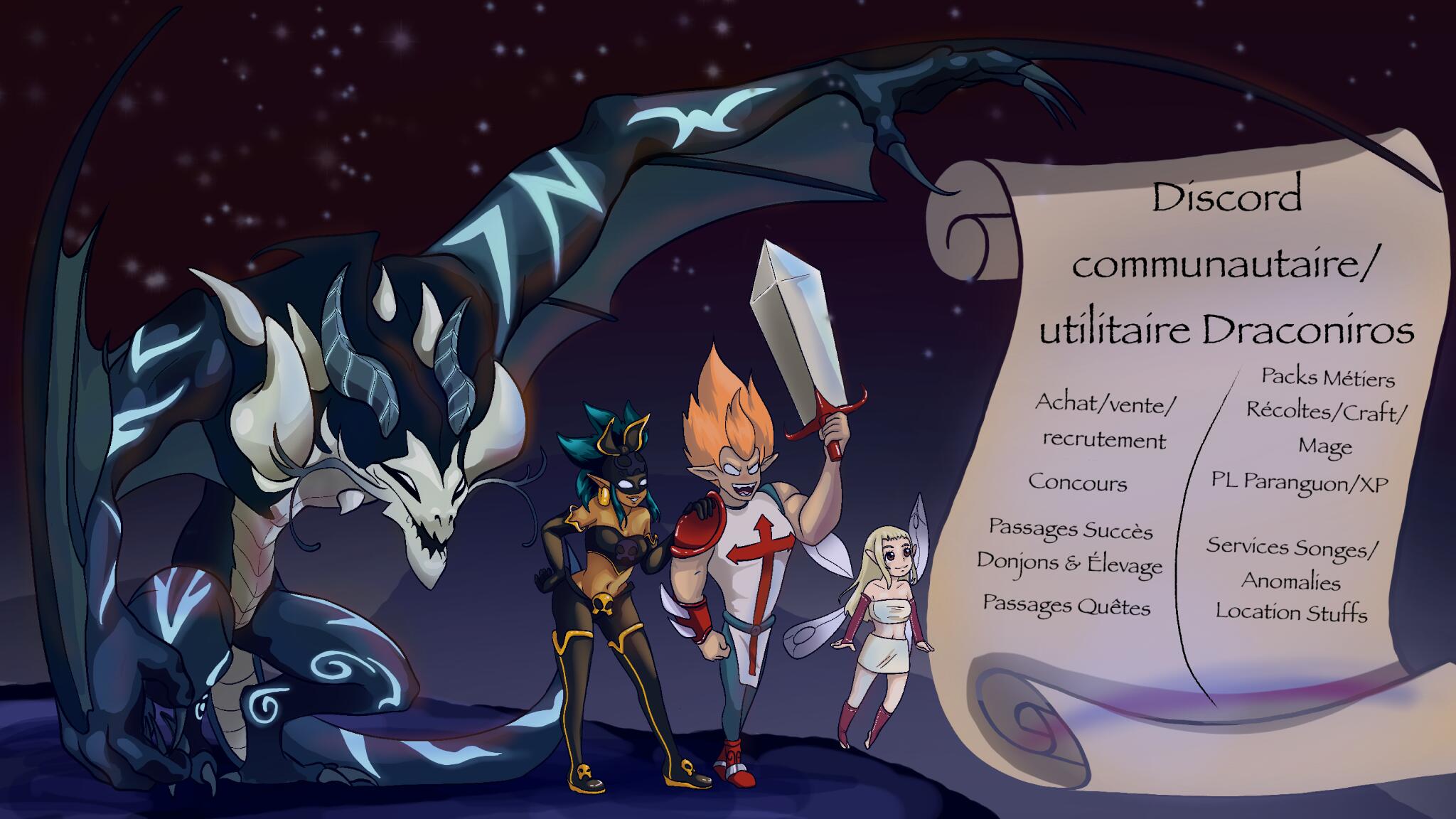 Discovery splash banner for Ozvaski Passeurs Draconiros Discord server