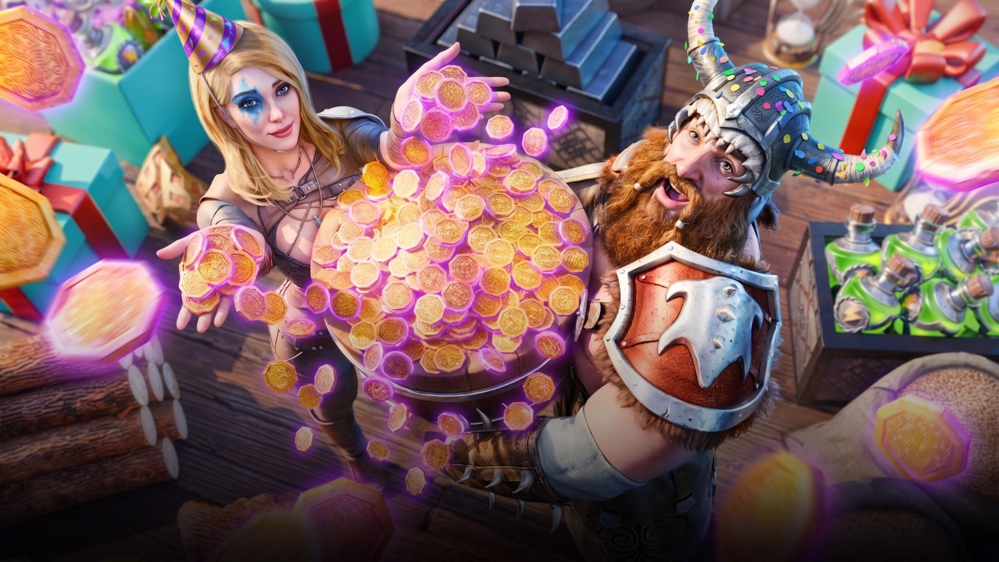 Discovery splash banner for Vikings: War of Clans Discord server