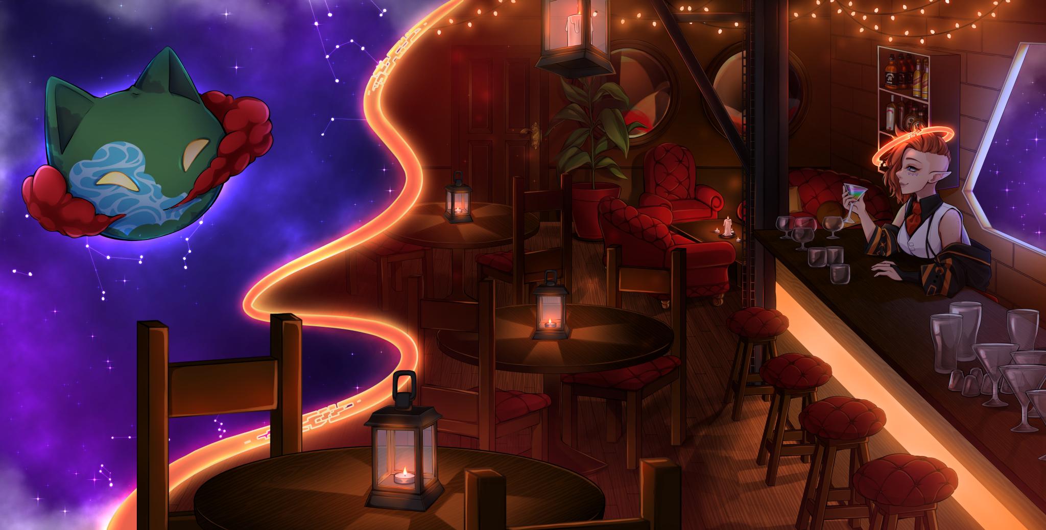 Discovery splash banner for All Realities, Bar One Discord server