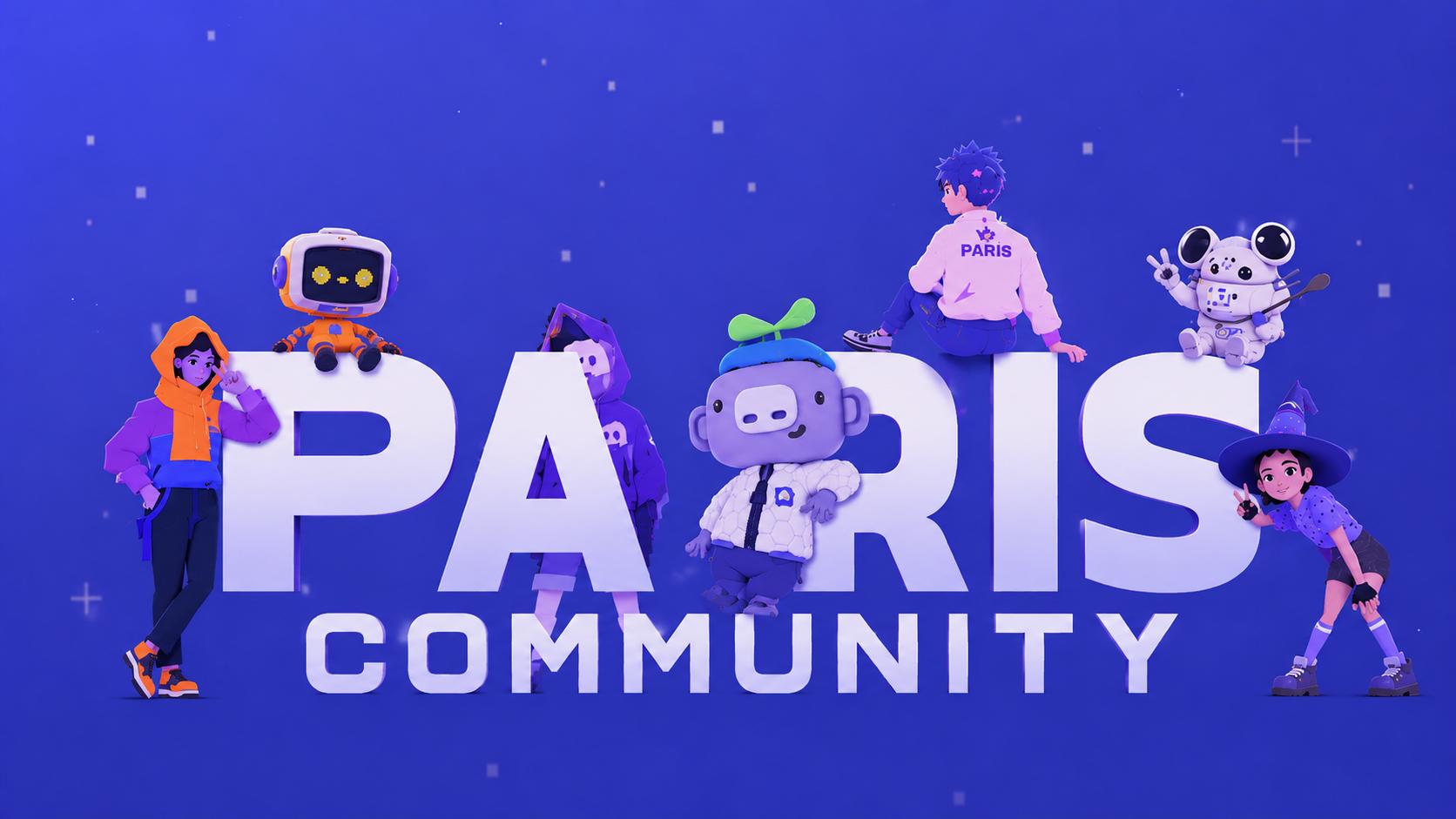 Discovery splash banner for Paris Community 🌟 . Discord server